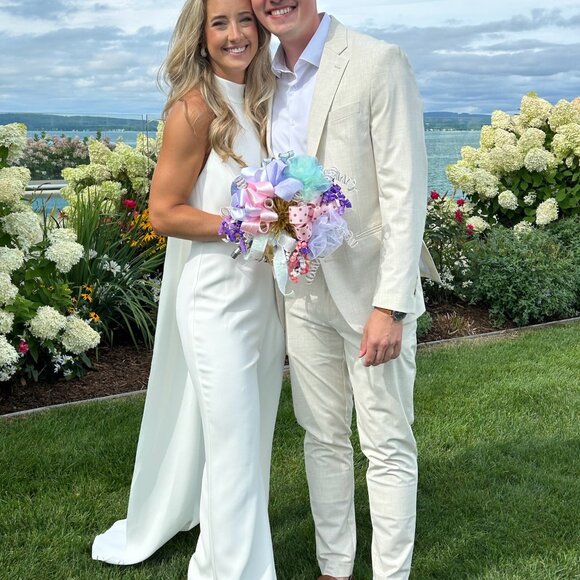 Lorrie White Jumpsuit - S/M (Nadine Merabi) - Picture 8 of 17